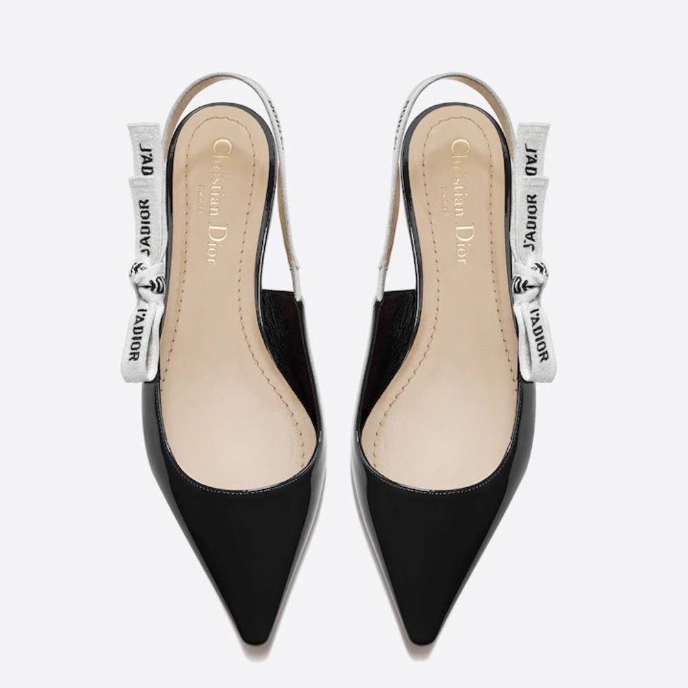 Christian Dior J’Adior Patent Slingback Ballerina Flat